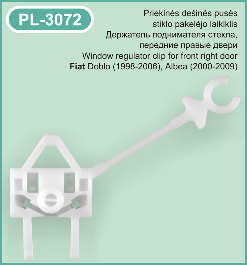 PL-3072 Stiklo pakelejo laikiklis Fiat