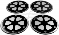 Domed polymer stickers for alloy wheels center caps "Decor"