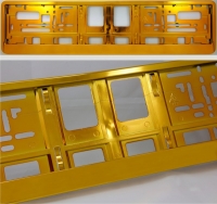 Gold (metallic) color license plate frame R-6