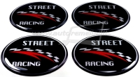 Oбъёмные 3D наклейки для колпачков литых дисков "Street racing"