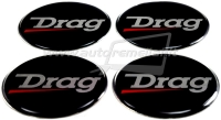 Oбъёмные 3D наклейки для колпачков литых дисков "Drag"
