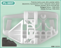 PL-3057 Kairės pusės stiklo pakėlėjo laikiklis