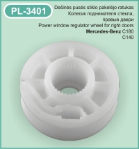 PL-3401 Right side window regulator wheel