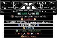 Numerio rėmelis R-2 su &scaron;ilkografine spauda ir i&scaron;kiliais (polimeriniais) lipdukais