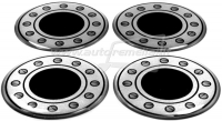Domed polymer stickers for alloy wheels center caps "Bolt"