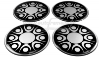 Domed polymer stickers for alloy wheels center caps "Star"