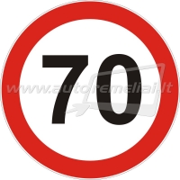 LTR-0011 Lipdukas "Ribotas greitis - 70 km/h" 