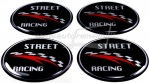 Domed polymer stickers for alloy wheels center caps &quot;Street racing&quot;