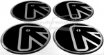 Domed polymer stickers for alloy wheels center caps &quot;Arrow&quot;
