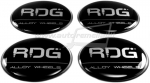 Domed polymer stickers for alloy wheels center caps &quot;RDG&quot;