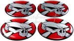Domed polymer stickers for alloy wheels center caps &quot;Skull&quot;