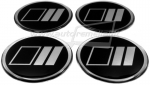 Domed polymer stickers for alloy wheels center caps &quot;Lines&quot;