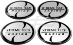 Domed polymer stickers for alloy wheels center caps &quot;Xtreme tech racing&quot;